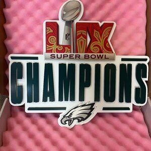 Philadelphia Eagles Super Bowl LIX 2025 Champions commemorative wall plaque
